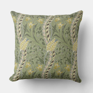 Vintage William Morris Daffodil Flowers Yellow     Outdoor Pillow