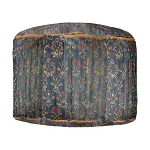 Vintage William Morris Floral Daisy Pattern Pouf