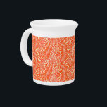 Vintage William Morris Floral Pattern White Orange Beverage Pitcher<br><div class="desc">Decorating this product is a beautiful 19th century floral wallpaper pattern created by British textile designer and manufacturer William Morris who lived during the Victorian period - the pattern features an attractive mix of swirling leaves and hovering flowers.</div>