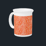 Vintage William Morris Floral Pattern White Orange Beverage Pitcher<br><div class="desc">Decorating this product is a beautiful 19th century floral wallpaper pattern created by British textile designer and manufacturer William Morris who lived during the Victorian period - the pattern features an attractive mix of swirling leaves and hovering flowers.</div>
