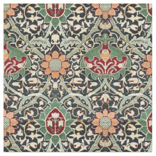 Vintage William Morris Floral Print Pattern Fabric