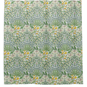 Vintage William Morris Flowers Garden Wallpaper Shower Curtain