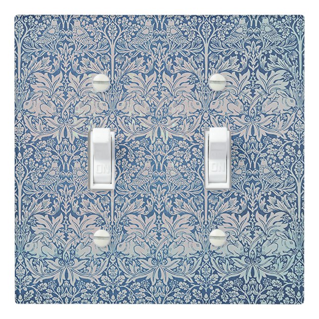  Vintage William Morris Forest Rabbit Bird Foliage Light Switch Cover (In Situ)