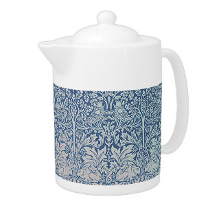 Vintage William Morris Forest Rabbit Bird Foliage Teapot