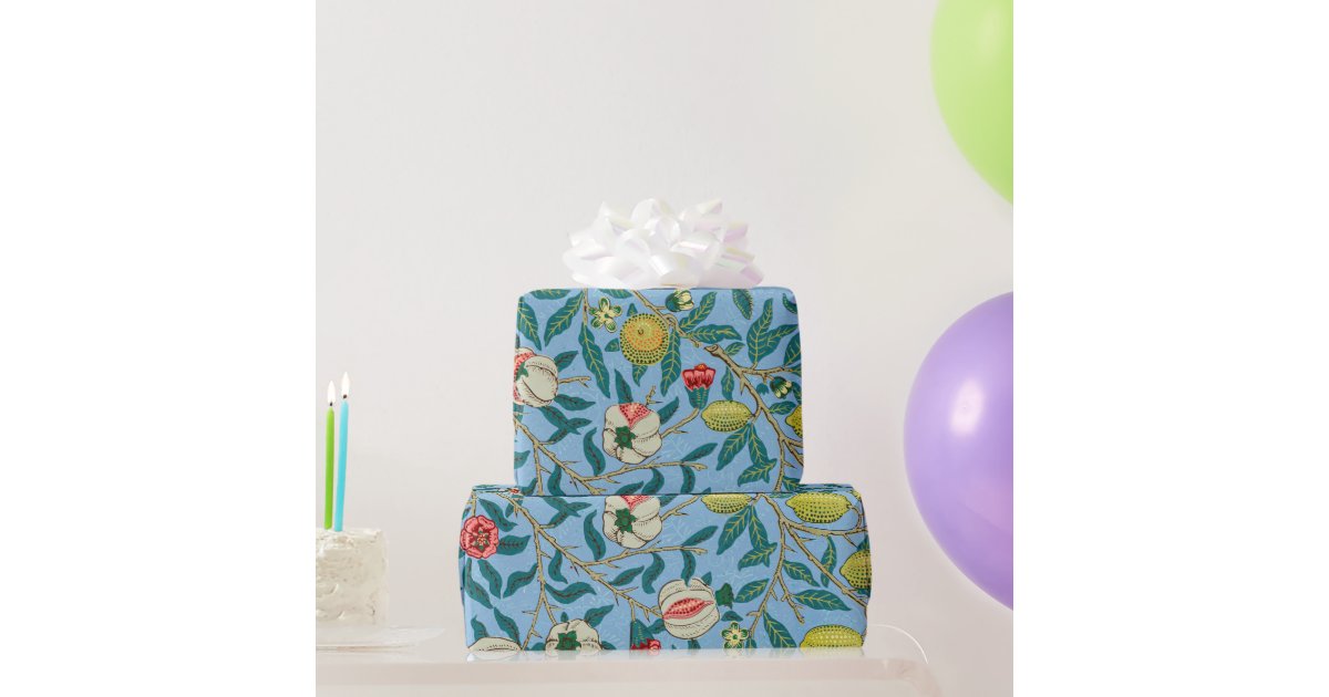 Vintage William Morris 'Four Fruits' Pattern Wrapping Paper | Zazzle