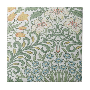 Vintage William Morris Garden  Ceramic Tile