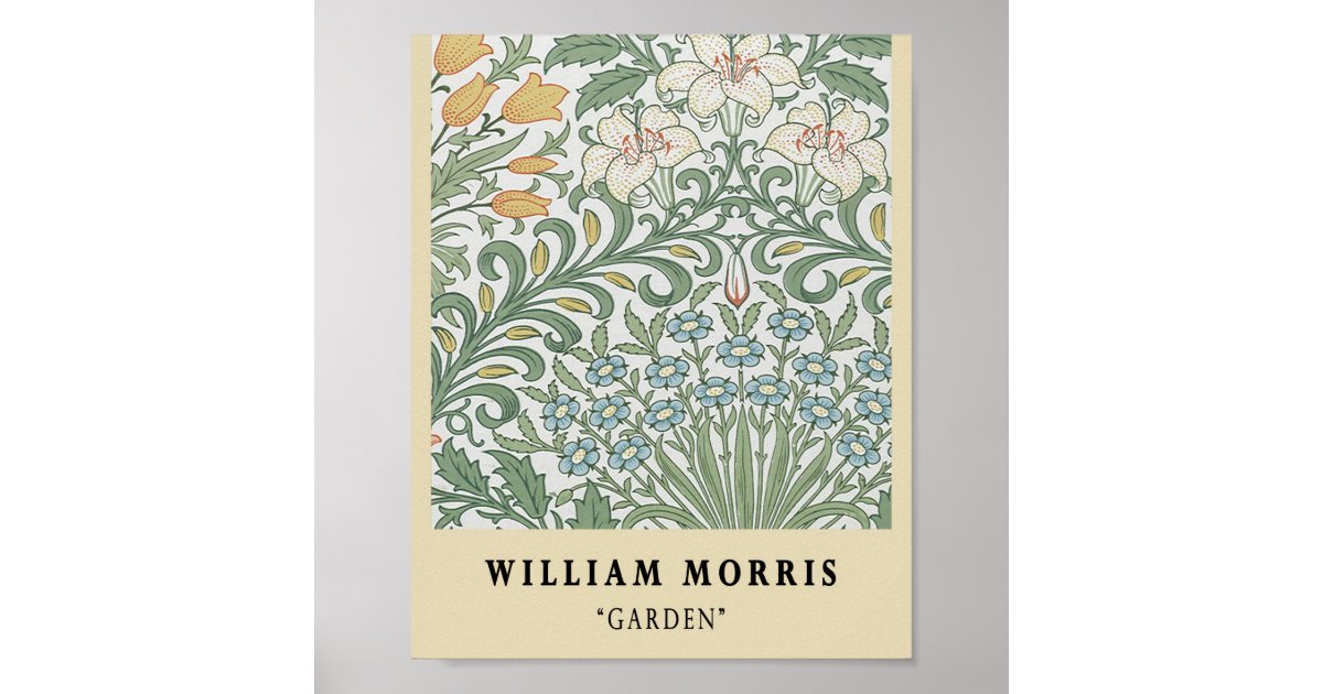 Vintage William Morris Garden Exhibition Poster | Zazzle