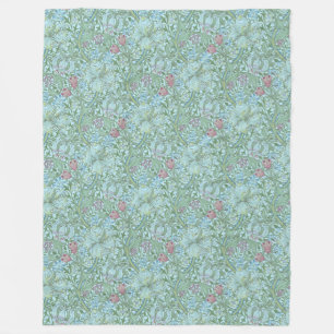 Vintage William Morris Golden Lily Fleece Blanket