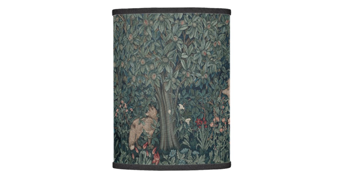 Vintage William Morris Greenery Forest Animals Lamp Shade Zazzle Com Vintage William Morris Greenery Forest, Medieval Style Lamp Shades Of Grey