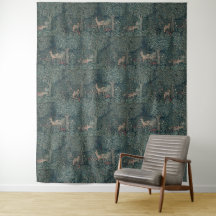 Vintage William Morris Greenery Forest Animals