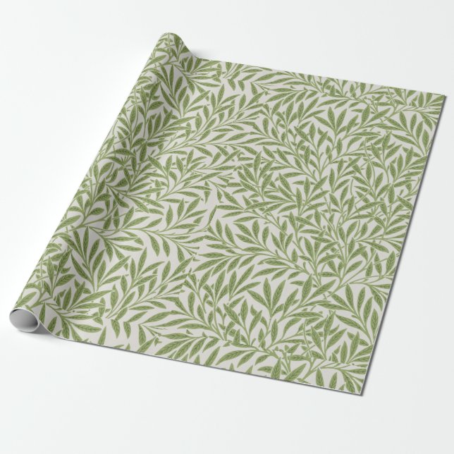 Vintage william morris greenery  wrapping paper (Unrolled)