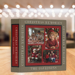 Vintage William Morris Inspired Christmas Photo 3 Ring Binder