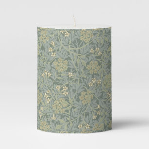 Vintage William Morris Jasmine Pillar Candle