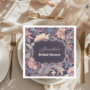 Vintage William Morris Lavender Bridal Napkins