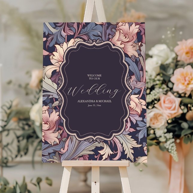 Vintage William Morris Lavender Wedding Foam Board (Creator Uploaded)