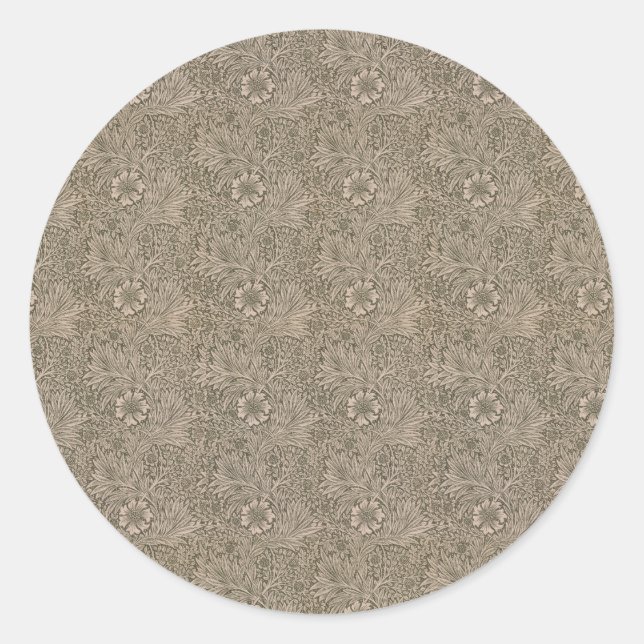 Vintage William Morris Marigold Classic Round Sticker (Front)