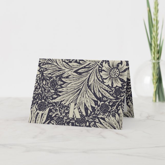 Vintage William Morris Marigold Pattern Note Card (Front)