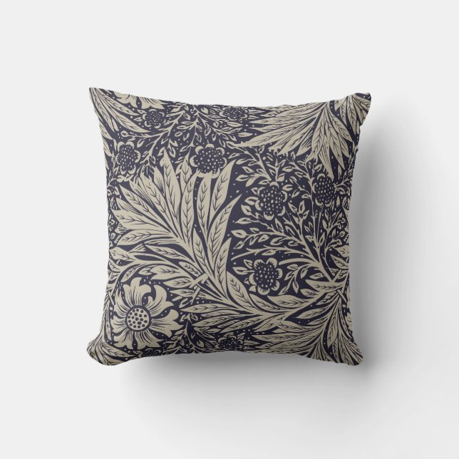 Vintage William Morris Marigold Pattern Throw Pillow (Front)