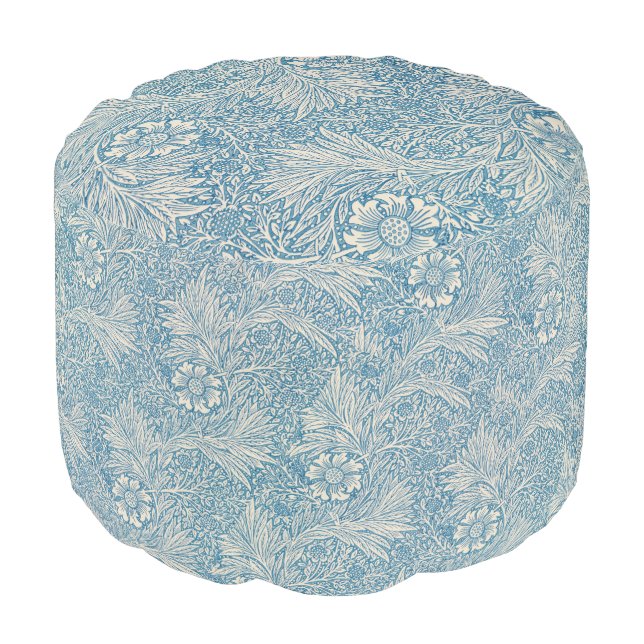 Vintage William Morris marigold Pouf (Angled Front)