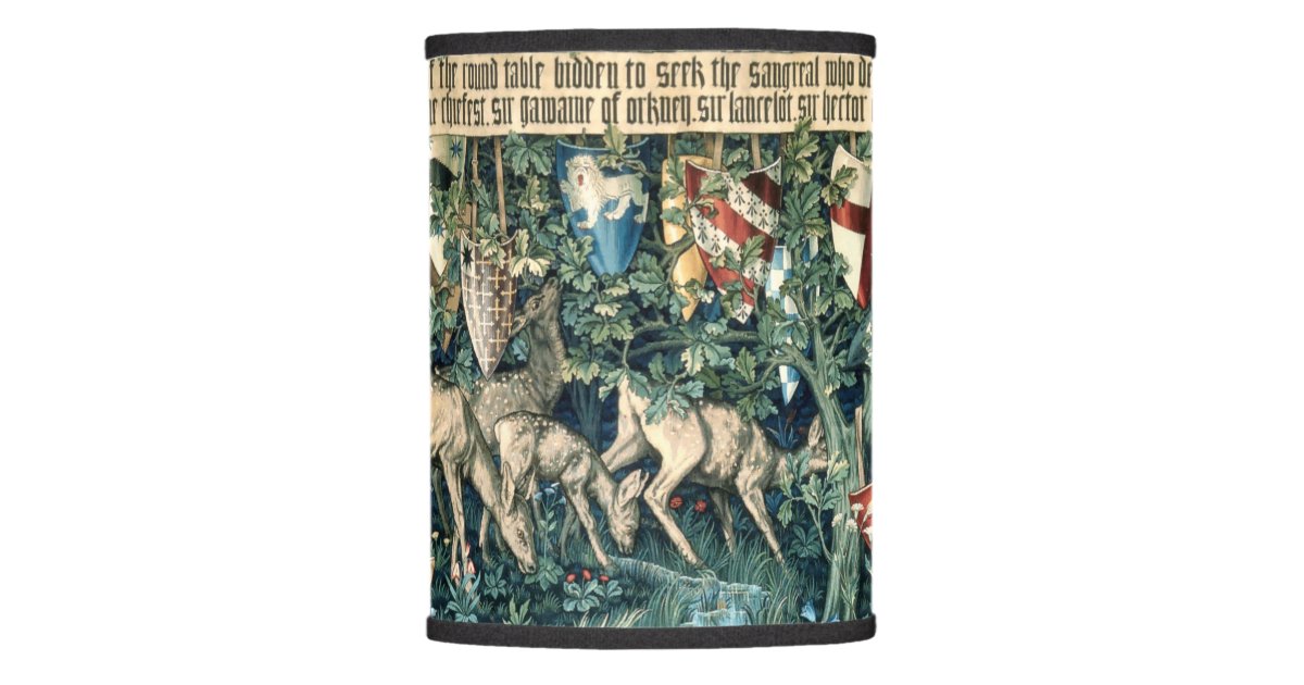 Vintage William Morris Medieval Arthurian Lamp Shade Zazzle Com Vintage William Morris Medieval, Medieval Style Lamp Shades