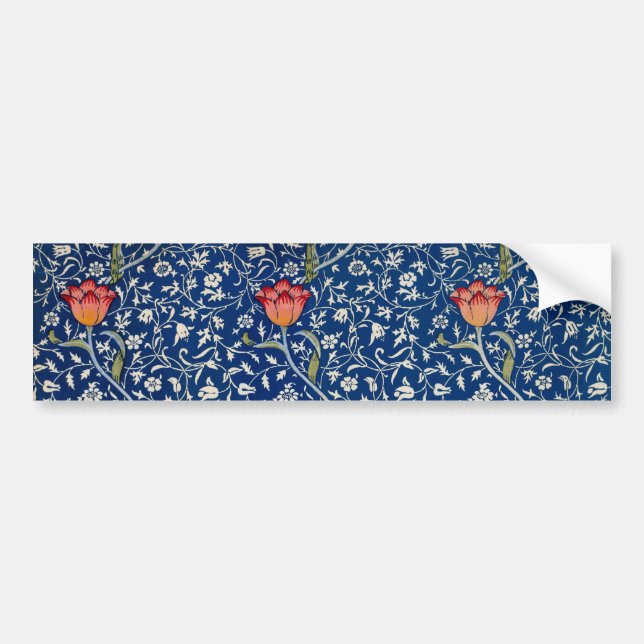 Vintage William Morris Medway Floral Antique 1885 Bumper Sticker (Front)