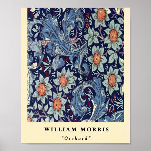 Vintage William Morris Orchard Fruit Pattern  Poster