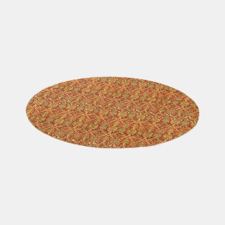 Vintage William Morris Pattern Red Turquoise Gold Rug