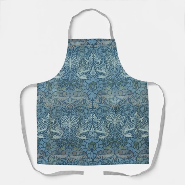 Vintage William Morris Peacock and Dragon   Apron (Front)