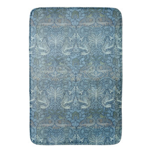 Vintage William Morris Peacock and Dragon  Bath Mat