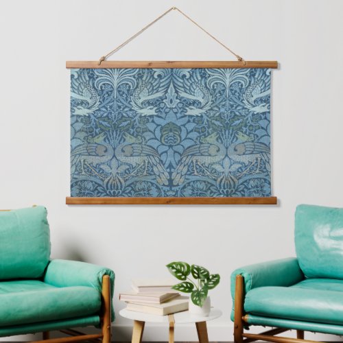 Vintage William Morris Peacock and Dragon    Hanging Tapestry