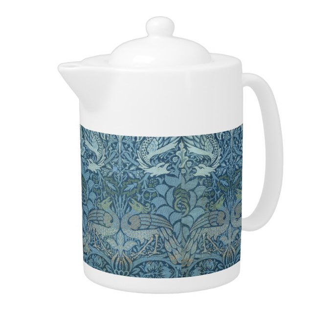 Vintage William Morris Peacock and Dragon     Teapot (Right)