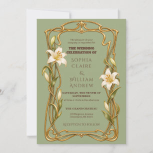 Vintage William Morris Pimpernel Wedding Invitatio Invitation