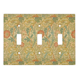 Vintage William Morris Pink and Rose Light Switch Cover