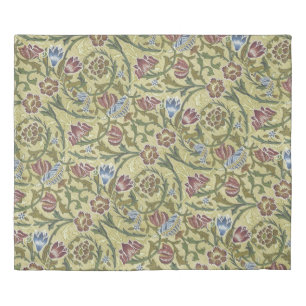 Vintage William Morris Pink Blue Brocade Duvet Cover