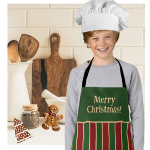 Vintage William Morris Poinsettia Personalized Apron