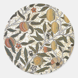 Vintage William Morris Pomegranate Classic Round Sticker