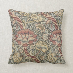Vintage William Morris Pre Raphaelite Art Throw Pillow