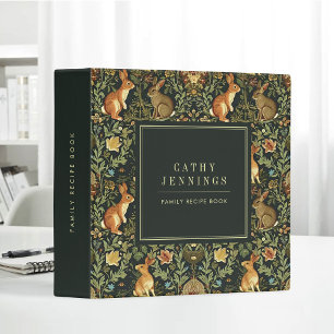 Vintage William Morris Rabbit Family Recipe Book 3 Ring Binder