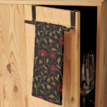Vintage William Morris Red Gold Poppy Floral Kitchen Towel<br><div class="desc">Transform your kitchen into a gallery of timeless style with this stunning William Morris vintage kitchen towel. Featuring a rich, intricate pattern of deep red poppy florals and golden, winding foliage against a dramatic black background, this design brings the warmth and elegance of the Arts and Crafts movement right into...</div>
