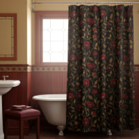 Vintage William Morris Red Gold Poppy Floral