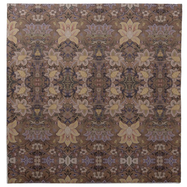 Vintage William Morris Redcar Cloth Napkin (Front)