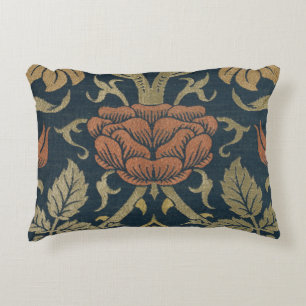 Vintage William Morris Rose and Lily Accent Pillow