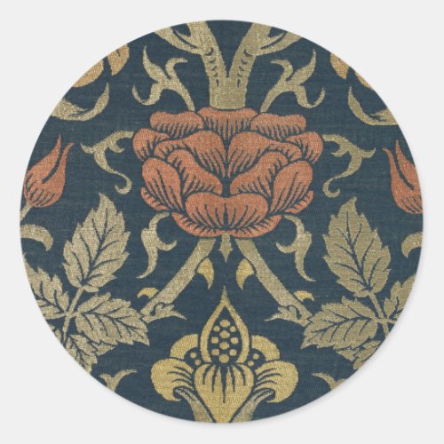 Vintage William Morris Rose and Lily Classic Round Sticker