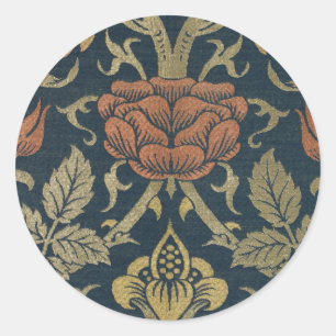 Vintage William Morris Rose and Lily Classic Round Sticker