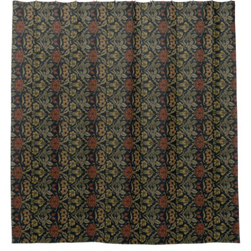 Vintage William Morris Rose and Lily Shower Curtain