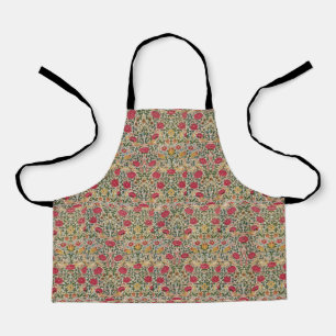 Vintage William Morris Rose Pink Yellow Floral Apron