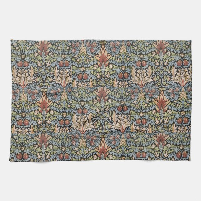 Vintage William Morris Snakehead Kitchen Towel (Horizontal)