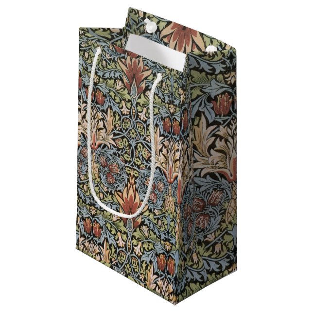 Vintage William Morris Snakehead Small Gift Bag (Front Angled)