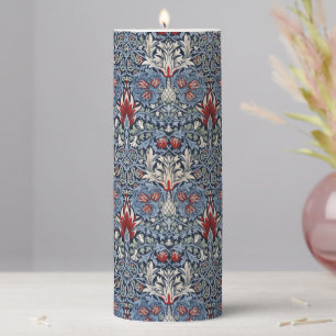 Vintage William Morris Snakeshead Pillar Candle