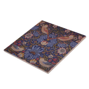 Vintage William Morris Strawberry Thief Ceramic Tile
